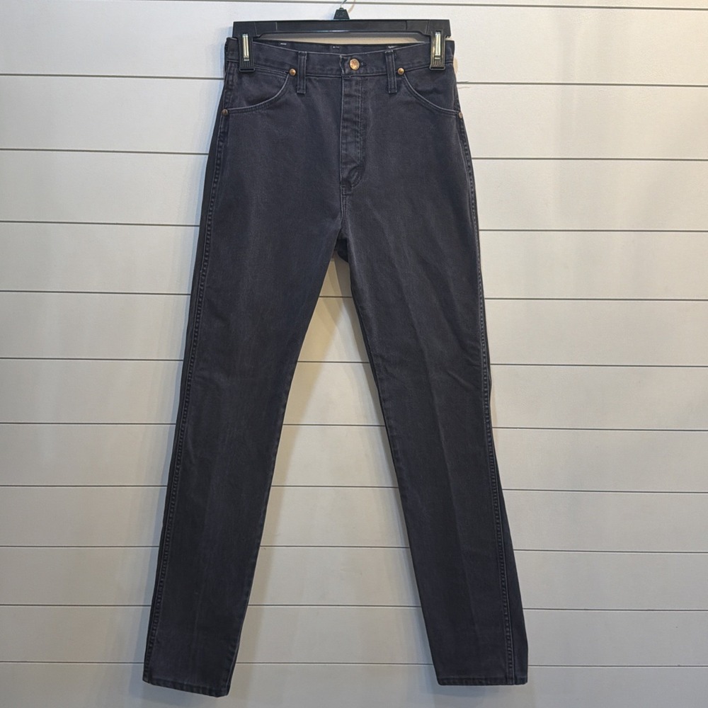 VTG Wrangler Woman's 14MWZCB 11X36 (28X34.5) Cowboy Cut Faded Black USA 1990's - Picture 1 of 16